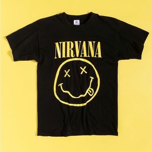 Nirvana Black & Yellow Graphic Tee | Large